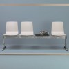 ALICE fireproof waiting bench with shelf, Scab Design