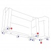 Kit ruote per bancone bar MARVY e HANGAR, LYXO