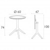 SKY FOLDING TABLE Ø60, Siesta Exclusive