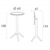 SKY FOLDING BAR TABLE Ø60, Siesta Exclusive