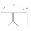 BIANCO folding table, Siesta Exclusive