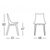 Sedia NATURAL ZEBRA POP, Scab Design
