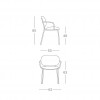 SI-SI Bold chair with armrests, Scab Design