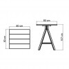 Alaska square bar table, Skyline Design