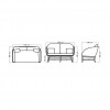 Sofa 2 posti Alaska collection, Skyline Design