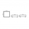 Paloma collection square coffee table, Skyline Design