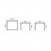 Tavolo quadrato Ribs collection, Skyline Design