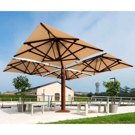 Maxi ombrellone multiplo ATLANTE, Crema Outdoor