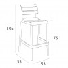 HELEN BAR 75 stool, Siesta Exclusive