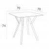 MAX 70 square table, Siesta Exclusive