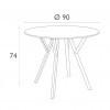 MAX Ø90 round table, Siesta Exclusive