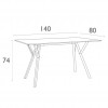 MAX 140 rectangular table, Siesta Exclusive