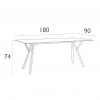 MAX 180 rectangular table, Siesta Exclusive