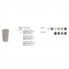 Vaso cachepot quadrato GAIA, LYXO