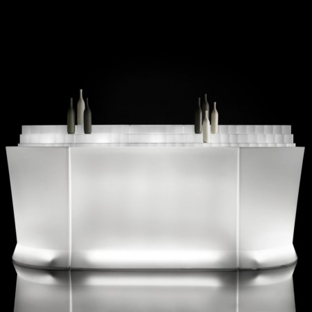 Bancone bar MARVY (fronte centrale) con luce, LYXO