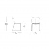 Sedia MENTHA con telaio a slitta, Scab Design