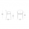 Sedia MENTHA con braccioli, Scab Design