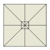 Maxi ombrellone GANIMEDE, Crema Outdoor