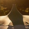 LOTUS PAGODA two-tone umbrella, Crema Outdoor