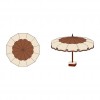 Maxi umbrella ISLAND PAGODA EVO, Crema Outdoor