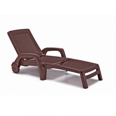 Lettino prendisole MIAMI, B:Rattan, BICA
