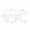 NEBRASKA corner lounge set, B:Rattan, BICA (full pallet)