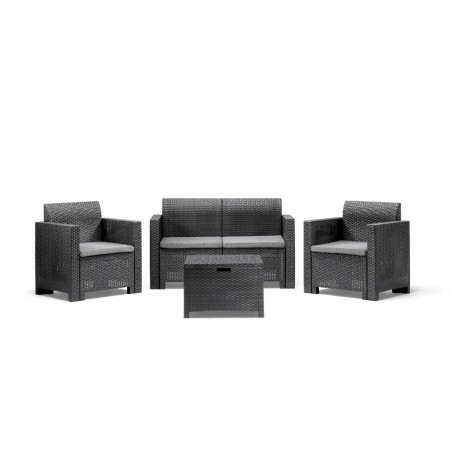 Salotto 4 posti NEBRASKA, B:Rattan, BICA (pallet completo)
