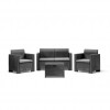NEBRASKA 4-seater lounge set, B:Rattan, BICA (full pallet)