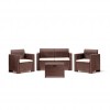 Salotto 4 posti NEBRASKA, B:Rattan, BICA (pallet completo)