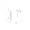 DALLAS square table, B:Rattan, BICA (full pallet)