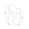 INDIANA chair, B:Rattan, BICA (full pallet)