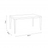 OSLO rectangular table, B:Design, BICA (full pallet)