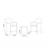 Set terrazzo LIDO, B:Rattan, BICA (pallet completo)