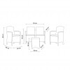 LIDO 4-seater lounge set, B:Rattan, BICA (full pallet)