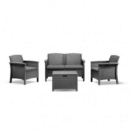 Salotto 4 posti VENEZIA, B:Rattan, BICA (pallet completo)