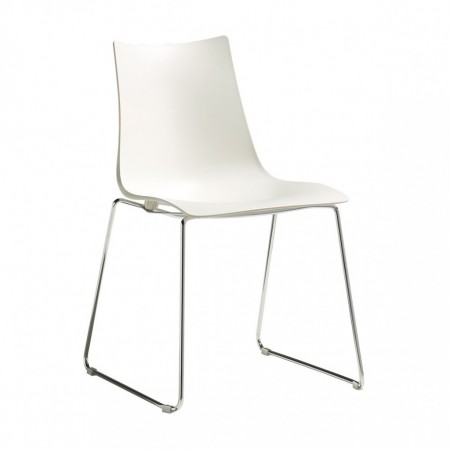 Sedia ZEBRA TECNOPOLIMERO telaio a slitta, Scab Design