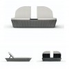 Lettino prendisole doppio Boston collection, Skyline Design